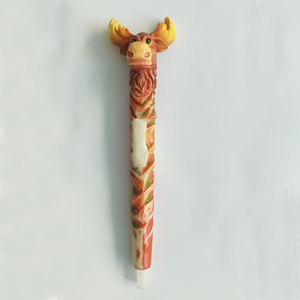 Bolígrafo artesanal de resina personalizado, promoción de estudiantes de oficina, recuerdo con forma de Animal, Lobo, alce, oso, diseño de Turismo, regalo - Product Image 3