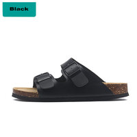 Sandales Plates Personnalisées Hommes et Femmes à Talon Plat avec Semelle en Liège, Chaussons Plateformes Croisées avec Brides à Boucle, Chaussures d'Extérieur