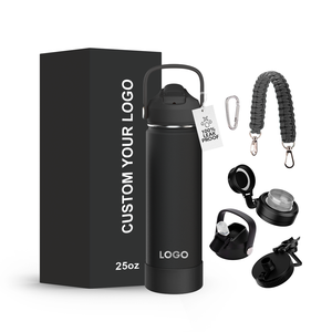 Nueva Botella de Agua Infantil de Acero Inoxidable de Doble Pared y 12 oz, con Asa y Tapa, Libre de BPA, a Prueba de Fugas, con LED - Product Image 1