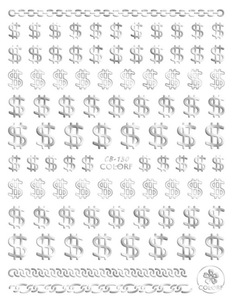 TSZS rico estilo rico manicura pegatina 3D dinero dólar signo uñas arte pegatinas holográfico divertido dinero uñas calcomanía - Product Image 3