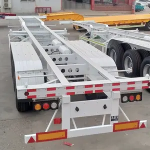 Vehicle Master Chassis 4 Axle 40ft 20ft 40 Foot Skeleton Container Semi Trailer