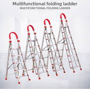 Venta caliente 4 Pasos 5 Pasos 6 pasos 7 pasos 8 escalones escalera plegable de acero inoxidable escalera duradera para el hogar - Product Image 6