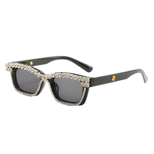 Gafas de Sol Cuadradas con Incrustaciones de Diamantes, Estilo Gypsophila, Personalizadas, a la Moda, para Celebridades de Internet, con Protección UV400 para la Calle - Product Image 1