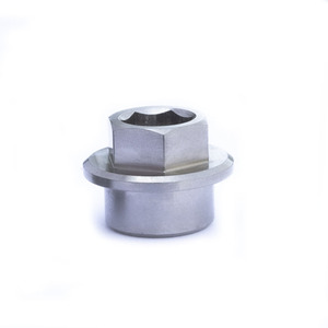 Tuerca hexagonal autoblocante M10 cincada con brida, 35 mm de longitud, tornillo métrico para montaje de llantas de automóvil - Product Image 1