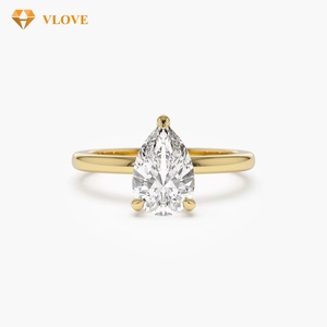 Ensemble <span class=keywords><strong>de</strong></span> bagues <span class=keywords><strong>de</strong></span> mariage en or 18 carats avec <span class=keywords><strong>diamant</strong></span>, certificat GIA, bague en or véritable 14 carats, bagues <span class=keywords><strong>de</strong></span> fiançailles pour femmes, <span class=keywords><strong>diamant</strong></span> véritable - Product Image 2