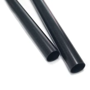 3K Twill Shiny Carbon繊維チューブ、Taper Tube Carbon Fibre Poles