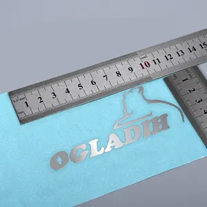 カスタム電気メッキ3D金属印刷ロゴサインステッカー粘着ニッケルステッカー