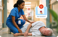 Badge intelligent portable IoT BLE 5.0 en gros avec bouton d'urgence et balise Bluetooth pour la sécurité du personnel