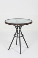 Joye Leisure – Ensemble de chaises empilables économiques pour patio et jardin, table et chaises d'extérieur en rotin PE, ensemble bistrot pour hôtel et cour