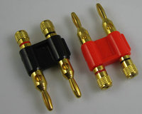 Hochwertiger Doppel-Bananenstecker (4mm) mit Gold-/Nickel-/Kupfermaterialien, 30V-600V Max 32A für Audio- und Videoanwendungen