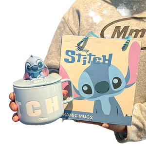 <span class=keywords><strong>Taza</strong></span> de café con vaso <span class=keywords><strong>3D</strong></span> de estilo americano, <span class=keywords><strong>taza</strong></span> de agua de cerámica de 500ml, marcador de puntada, Ángel, princesa con tapa de cuchara, caja de regalo - Product Image 4