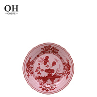 Pink Ink Eco-Friendly Vintage Decorative Dishes Ceramic Porcelain Luxury Wedding Dinnerware Set All Color Custom Italian Style