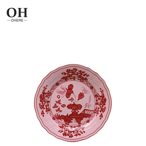 Service de table en céramique et porcelaine vintage écologique à l'encre rose, vaisselle de luxe pour mariage, tous les coloris personnalisés, style italien - Product Image 6