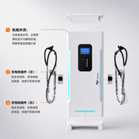 Station de recharge DC double pistolet 240 kW CCS2 GB/T, chargeur rapide pour véhicules électriques, station de recharge au sol pour parkings publics