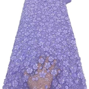 Tessuto in <span class=keywords><strong>Tulle</strong></span> <span class=keywords><strong>Ricamato</strong></span> con Perline e Paillettes Africane all'Ingrosso <span class=keywords><strong>per</strong></span> <span class=keywords><strong>Abiti</strong></span> da Sposa e da Sera - Product Image 5