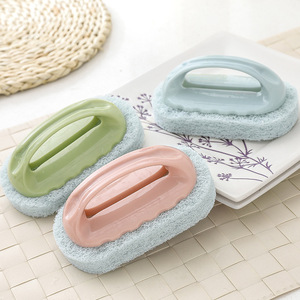 HeDouY Cleaning <b>Brush</b> With Handle Sponge For Bathroom Tile And Bathtub - Product Image 3