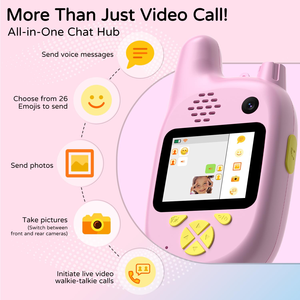 Fotocamera e Walkie Talkie per Bambini 2.4G 20MP Doppia Lente 2-in-1 con Sensore CMOS MicroSD Messa a Fuoco Fissa Video Full HD Chiamata Bidirezionale - Product Image 5
