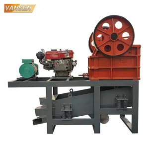 pe 250x400 20 tph mobile jaw crusher machine with vibrating feeder