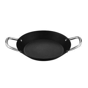Spanish Seafood Paella Pan Double Bottom Stainless Steel Nonstick Fry Pan For Steak Beef Short Rib Cooking - Product Image 5