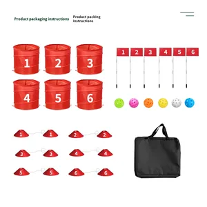 Set di secchi da spiaggia per Pickleball portatili esclusivi in plastica per giocare a <span class=keywords><strong>Golf</strong></span> e scheggiatura - Product Image 2
