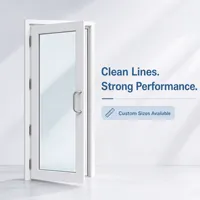 Puerta Abatible de Aleación de Aluminio de Alta Resistencia con Cerradura Multipunto y Diseño de Seguridad para Edificios Comerciales y Acceso Público