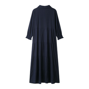 Robe longue maxi à volants superposés pour femme, coupe décontractée, en coton, style A-line, collection été 2026, fabrication OEM/ODM par une usine chinoise - Product Image 2