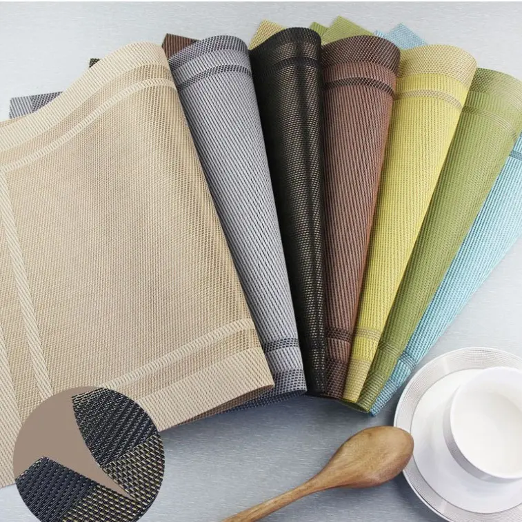 Dễ dàng làm sạch phụ kiện nhà bếp nhà bếp ăn PP placemats cách nhiệt chống vết Vinyl Bảng Thảm PVC placemat