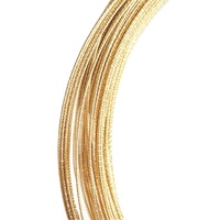 Fil de diamant taillé en or 14 carats, semi-rigide, pour la fabrication de bagues, crochets d'oreilles, bracelets et composants de bijoux - Vente en gros