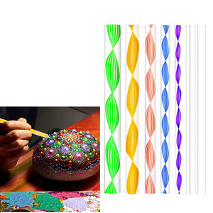 Kit <span class=keywords><strong>d</strong></span>'outils pour pâte polymère transfrontalier de 13 pièces, avec motifs en spirale, en plastique et acrylique, pour nail art, et stylo à points double tête - Product Image 3