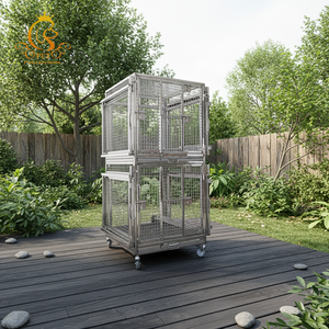 Cage à singes <span class=keywords><strong>double</strong></span> couche en acier inoxydable EUR PET Laboratory pour expériences animales - Product Image 1