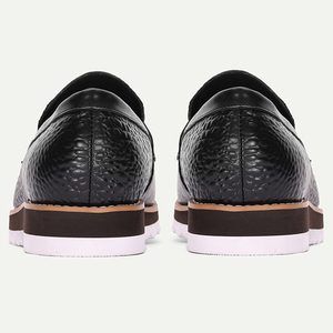 2025 scarpe Casual da uomo in pelle di vacchetta in pelle di coccodrillo goffrato Penny mocassini fatti a mano Cross-border scarpe da uomo fornitura diretta in fabbrica - Product Image 2
