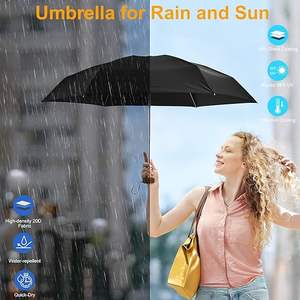 ร่มกันแดดขนาดเล็กพับเก็บได้สำหรับการเดินทางขนาดเล็กน้ำหนักเบาพกพาได้เหมาะสำหรับใส่ใน<span class=keywords><strong>กระเป๋า</strong></span>กางเกง<span class=keywords><strong>กระเป๋า</strong></span><span class=keywords><strong>สตางค์</strong></span>สำหรับผู้หญิงผู้ชาย - Product Image 5