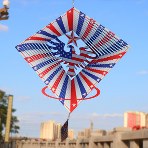 Decoración de Jardín con Bandera de Águila Americana, Molinillo de Viento Metálico Colorido para Decoración de Patio, Molinillos de Viento con Águilas de Estados Unidos - Product Image 4