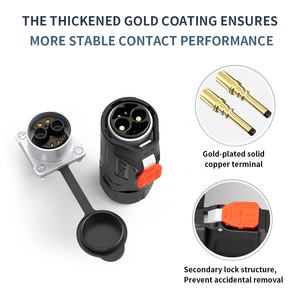 כבל 3pin מחבר חשמל mj32 כבלים הוביל פקקים חשמל עמיד למים פאנל ip67 ב מחברים - Product Image 3