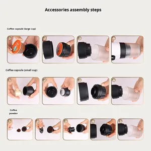 Petite machine à expresso électrique à capsules en plastique, portable, multifonctionnelle, pour la maison, avec chauffage, contrôle numérique, facile à utiliser - Product Image 4