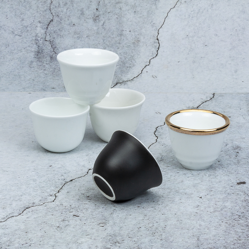 Mini Tazze Senza Manico In Gres - Set Da 2 Per Latte Art E Cappuccino
