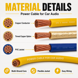 Câble <span class=keywords><strong>électrique</strong></span> pour autoradio en cuivre OFC 100% <span class=keywords><strong>de</strong></span> fabrication chinoise, <span class=keywords><strong>calibre</strong></span> 024810, en rouleau - Product Image 3