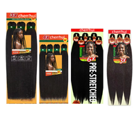 Tissage Synthétique Pré-Étiré 3x 4X 6x Expression EZ Braid pour Tresses Africaines et Crochets pour Femme