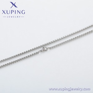 T001290577 XUPING 不锈钢白色双色纹理耶稣十字架吊坠盒链宗教项链 - Product Image 6