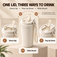 Kingze OEM 380ml 580ml Tasse à café isotherme en céramique, en acier inoxydable 316, pour café, cadeau d'entreprise