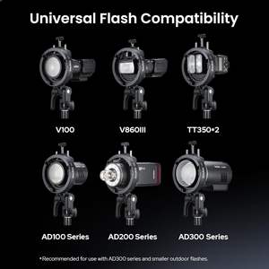 Support GODOX S3 pour flash Speedlite avec réglage à 90°, trou pour <span class=keywords><strong>parapluie</strong></span> et monture Bowens pour AD200Pro II/AD300Pro II/AD400Pro II/Série V1 - Product Image 3