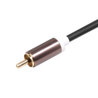 Câble audio adaptateur stéréo 3,5 mm Jack vers 2 RCA AUX, 1 m, blindage combiné en PVC pour ordinateur, haut-parleur, amplificateur, microphone