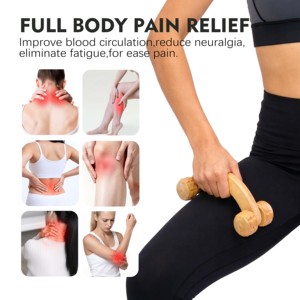 Herramientas de Masaje de Madera Manuales de Cuatro Ruedas, Anticelulitis, Cuidado Corporal, Drenaje Linfático, Masajeador de Madera - Product Image 2