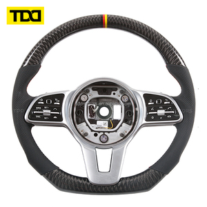 Volant en cuir et fibre de carbone personnalisé TDD pour Mercedes Benz, nouvelle version améliorée, W211 Classe C W204 - Product Image 4