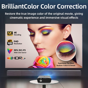 4K UHD ánh sáng ban ngày ngoài trời phim chiếu 15000lux Wifi <span class=keywords><strong>Bluetooth</strong></span> 300 ''Màn hình Nhà Thông Minh proyector với IOS Android <span class=keywords><strong>HDMI</strong></span> TV Stick - Product Image 4