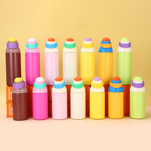 Macaron Color Dual-Drink Fruit Cup 304 Stainless Steel Insulated <b>Mug</b> <b>Large</b> Capacity Portable Travel <b>Mug</b> - Product Image 2