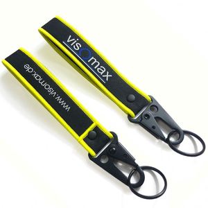 Custom Logo Motorcycle Woven Short Lanyard Strap Eagle Buckle <b>Keyring</b> Lanyards Promotional Keychains & Carabiners - Product Image 2