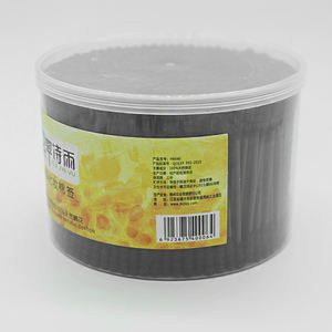 500 pièces de cotons-tiges en papier noir de haute qualité, design double spirale, tête ronde, nettoyage doux et parfait pour la maison et l'usage quotidien - Product Image 2