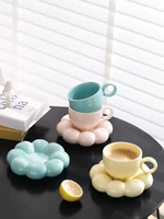 Ensemble de tasses et soucoupes à café en céramique de tournesol, couleur unique, Offre Spéciale ml, 200