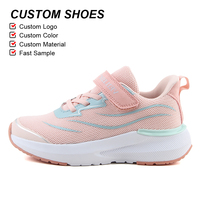 OLICOM Taille 28-35 Chaussures de sport décontractées pour enfants Grisl Chaussures de course légères à semelle souple pour garçons Design respirant en maille pour l'été